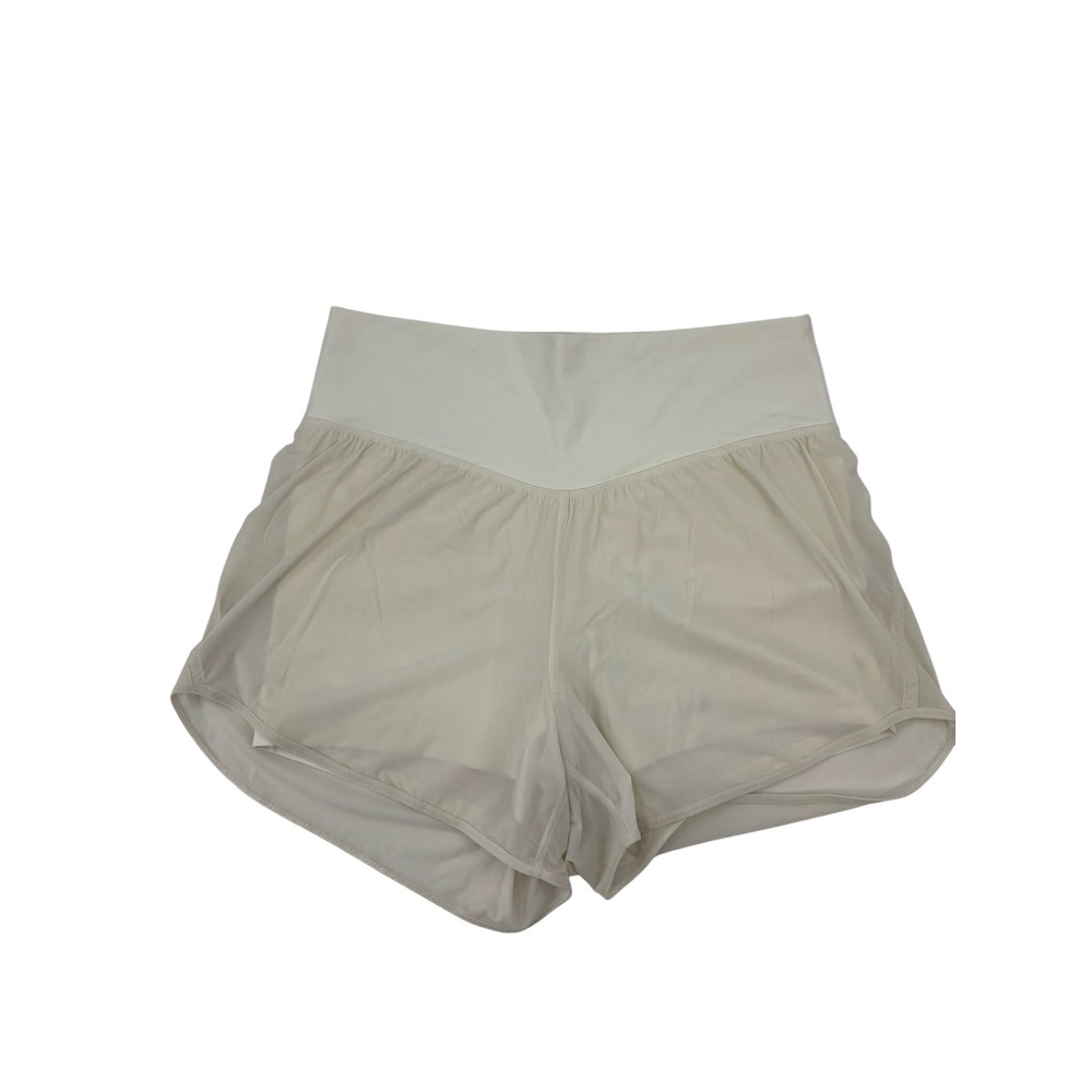 Lululemon Nulu and Mesh High-Rise Yoga Short 3.5" White/ Bone Size 10